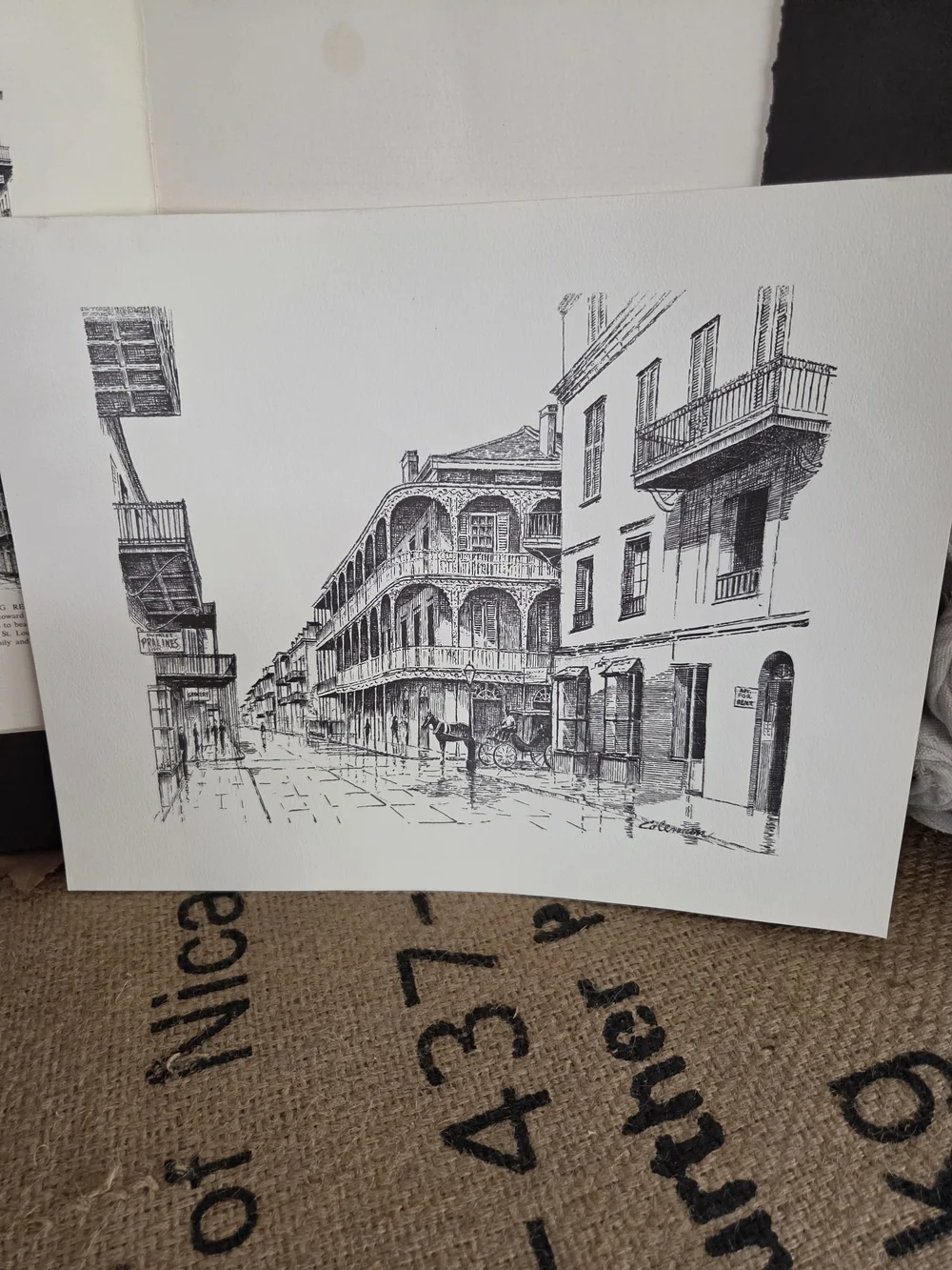 Coleman Vieux Carré Four Sketches Wall Art - Black